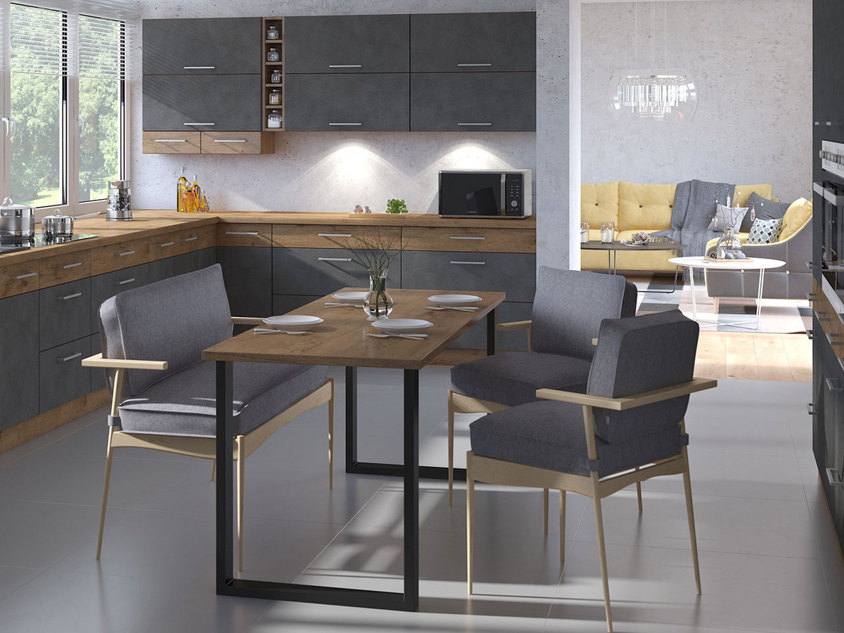 Cтол Tucson 138 (Ланцетник дуб + Чёрный)