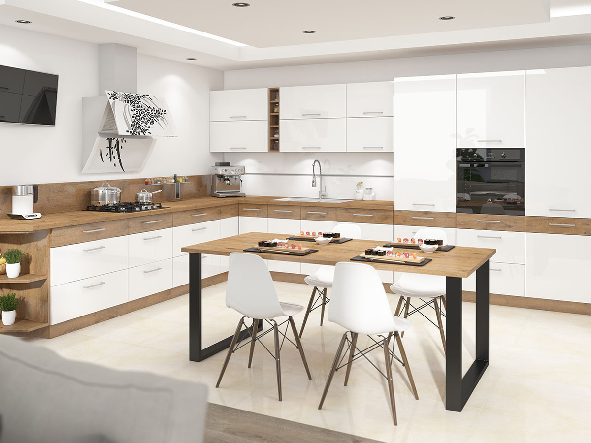 Cтол Tucson 139 (Ланцетник дуб + Чёрный)