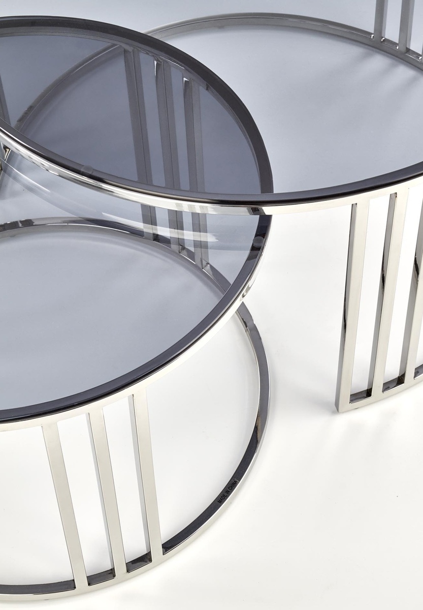 Žurnālu galdiņu komplekts Houston 1503 (Sudraba)