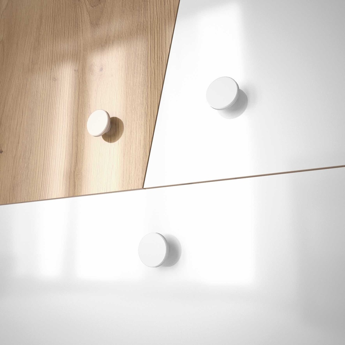 Письменный cтол Mirelbu 109 (Artisan дуб + Глянцевый белый)