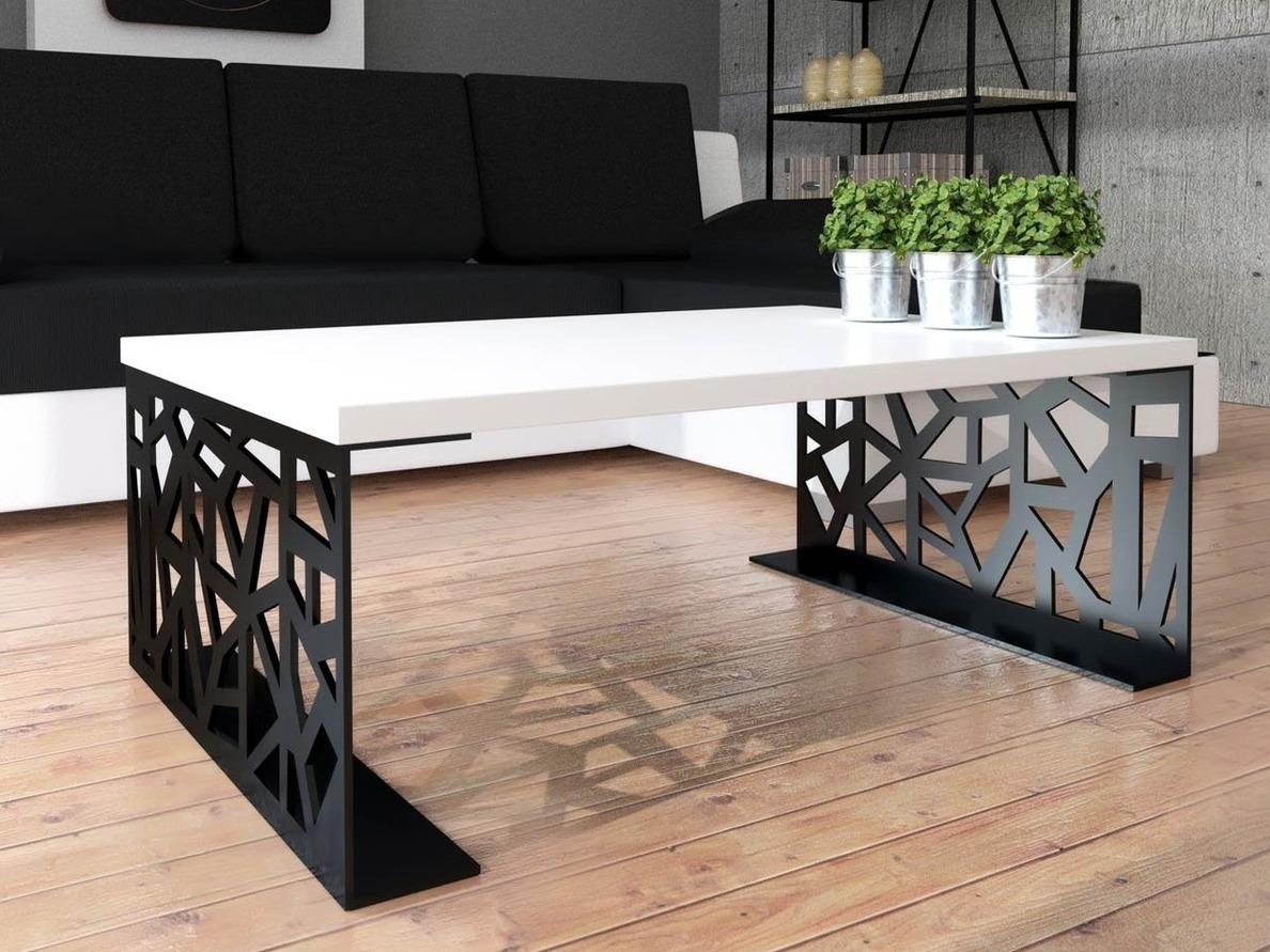 Журнальный столик Germantown 101 (Матовый черный + Глянцевый белый)