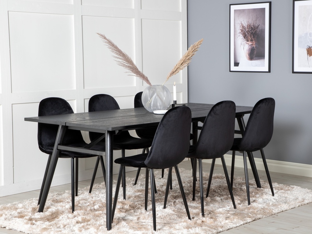 Ēdamistabas komplekts Dallas 1786 (Melns)