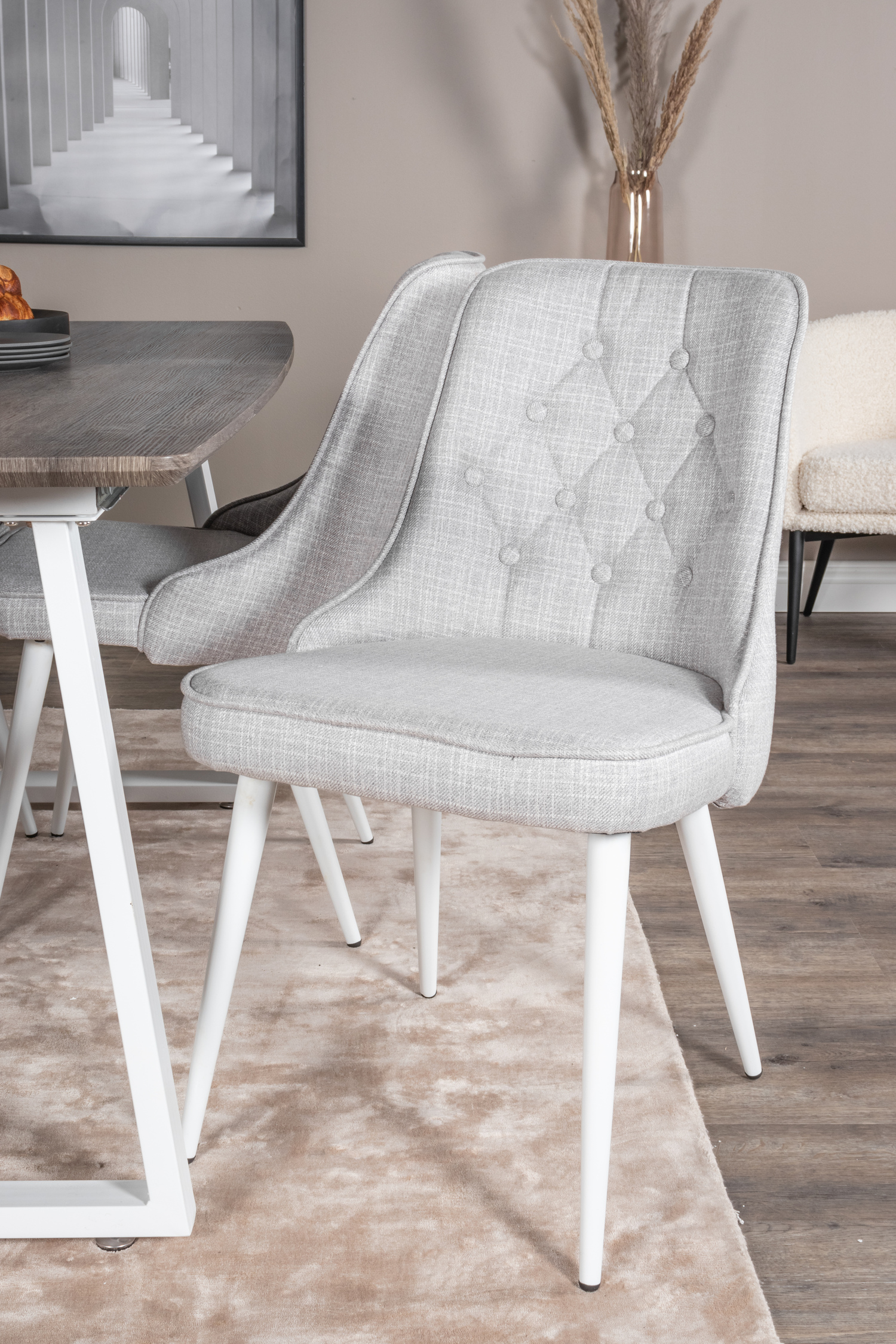 Обеденный гарнитур Dallas 1805 (Белый + Светло-серый)