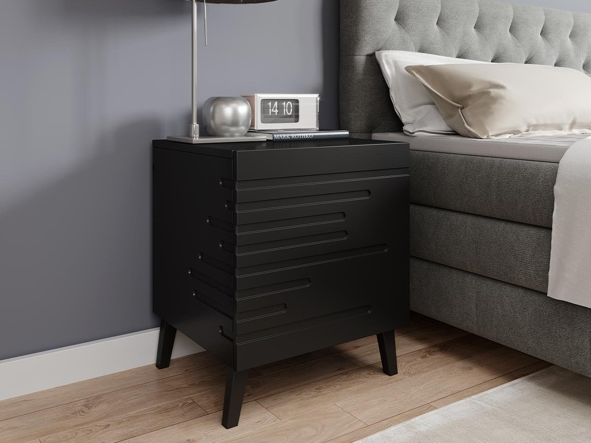 Комплект прикроватных тумбочек Charlotte 141 (Чёрный)