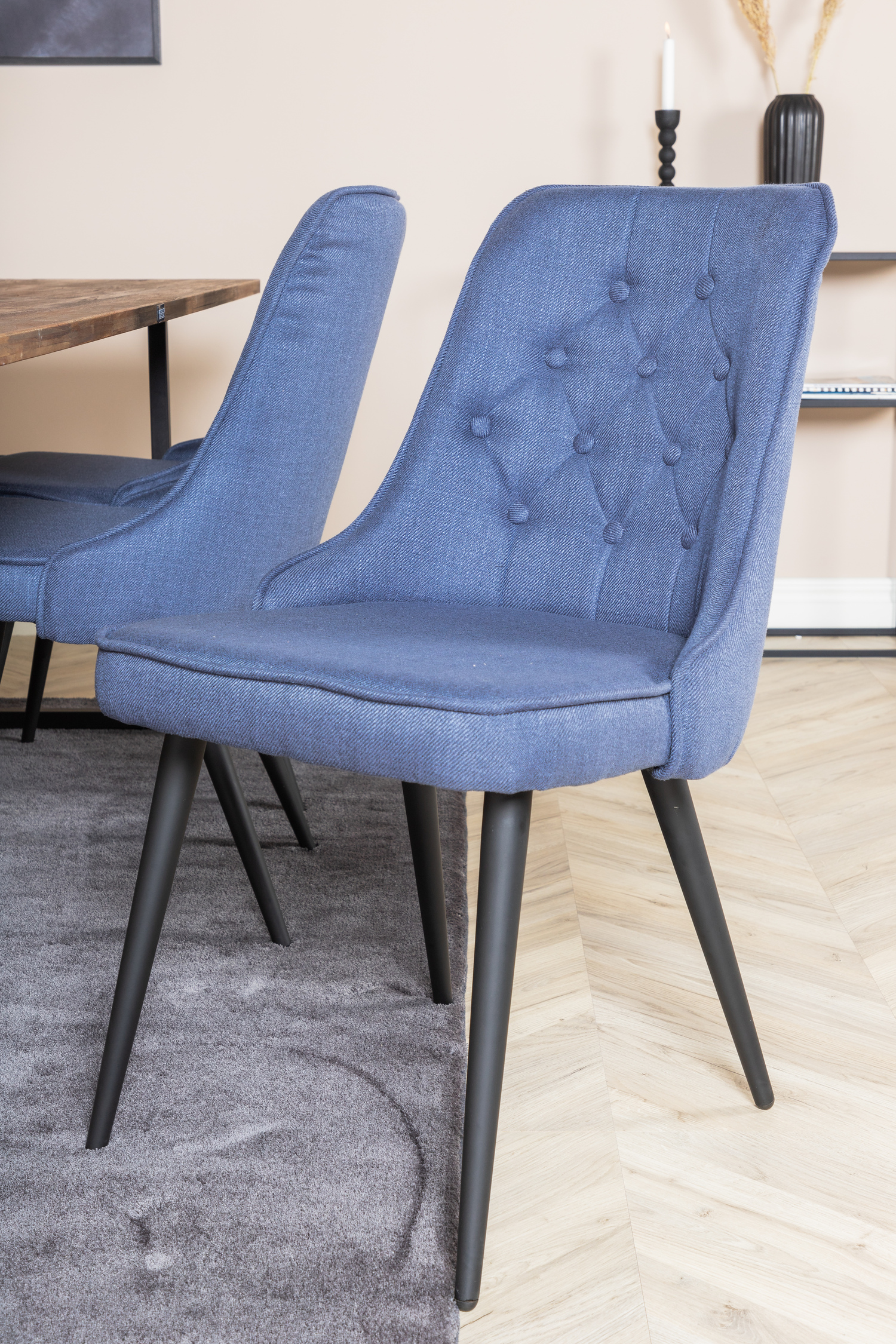 Обеденный гарнитур Dallas 1865 (Чёрный + Синий)