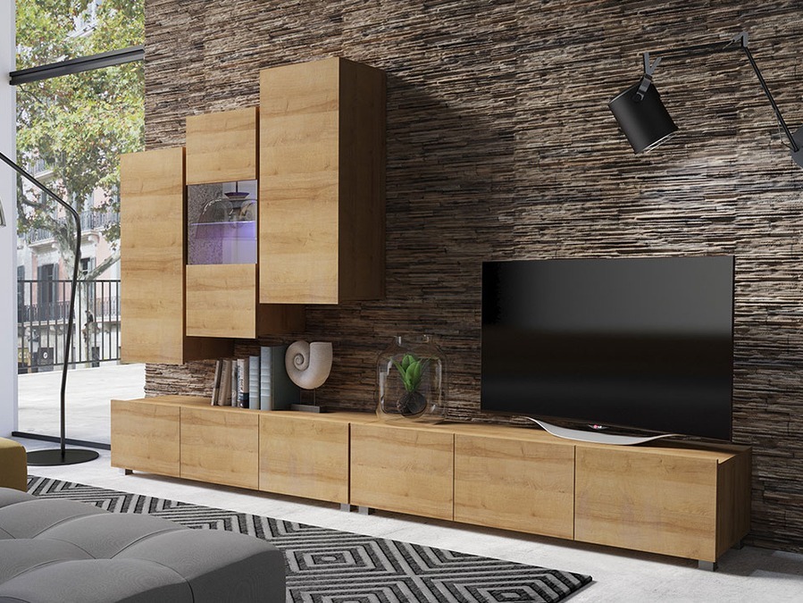 Viesistabas komplekts Tivdalu 133 (Zeltains ozols)