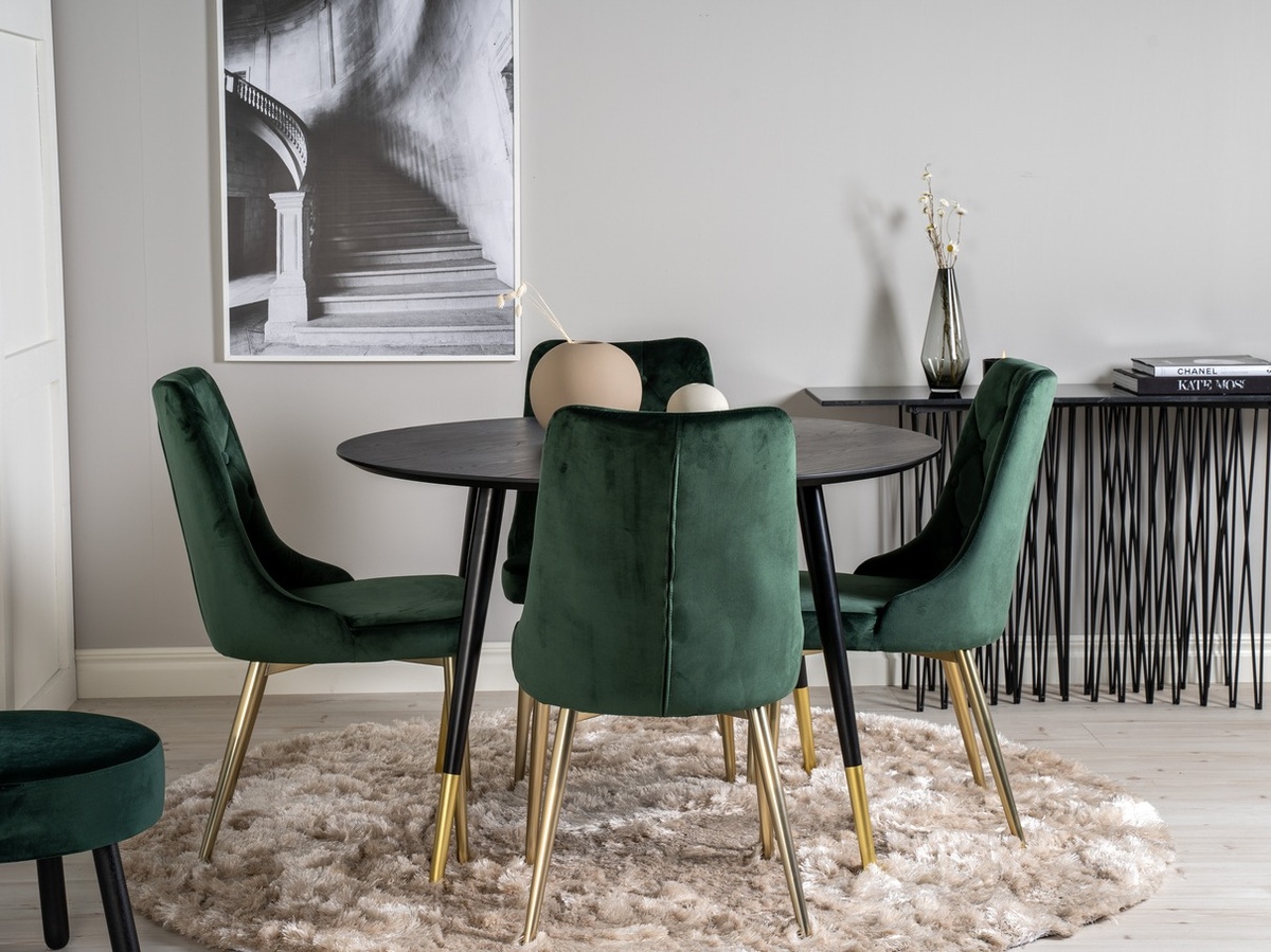 Ēdamistabas komplekts Dallas 1178 (Zaļš + Zelta)