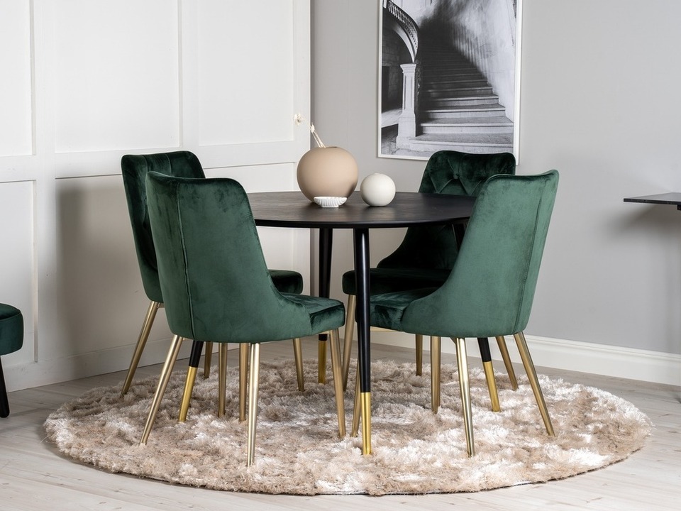 Обеденный гарнитур Dallas 1178 (Зелёный + Золотой)