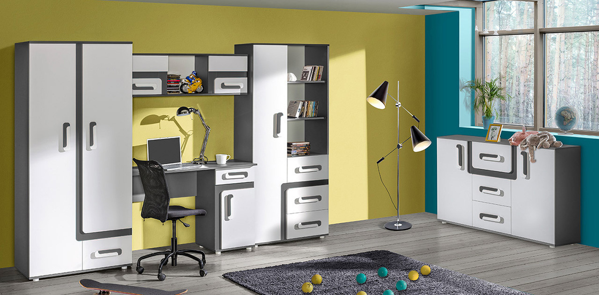 Kumode Aviseve 102 (Antracīts + Balts)