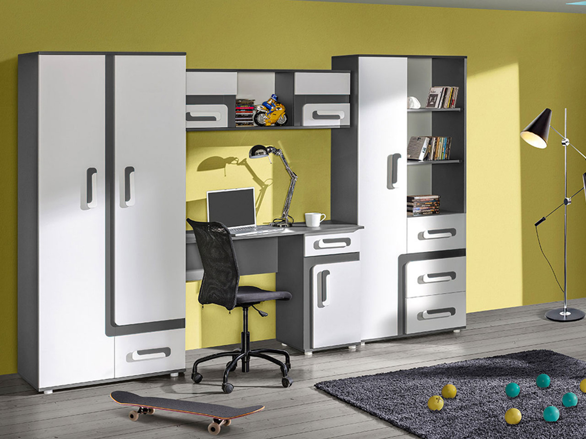 Набор для детской комнаты Aviseve 108 (Антрацит + Белый)