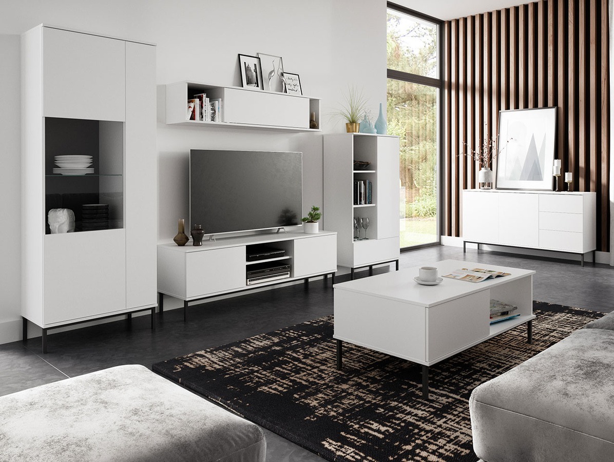 Viesistabas komplekts Lomsore 107 (Balts)