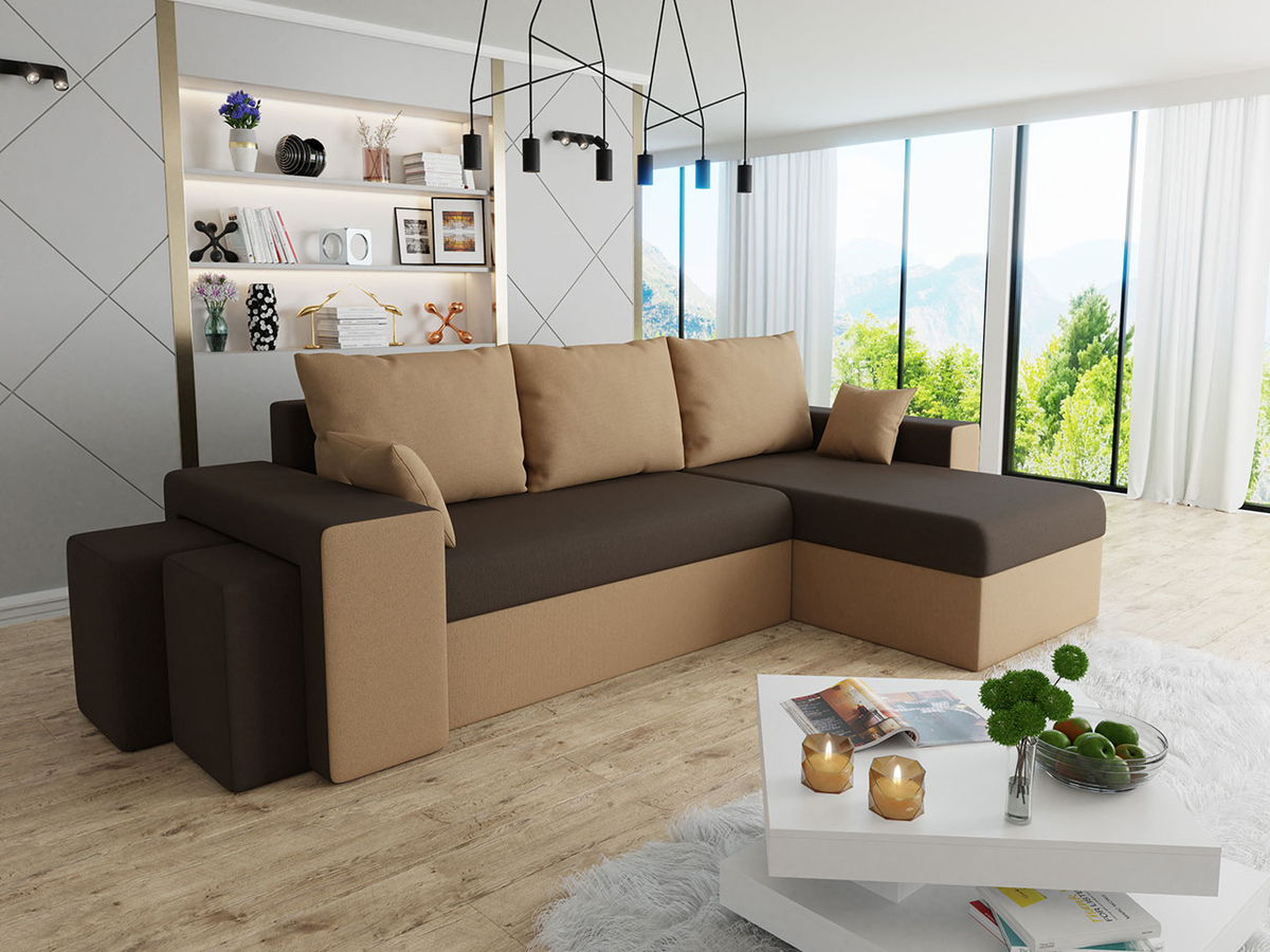 Stūra dīvāns Memphis 124 (Mikrofaza 48 + Mikrofaza 41)