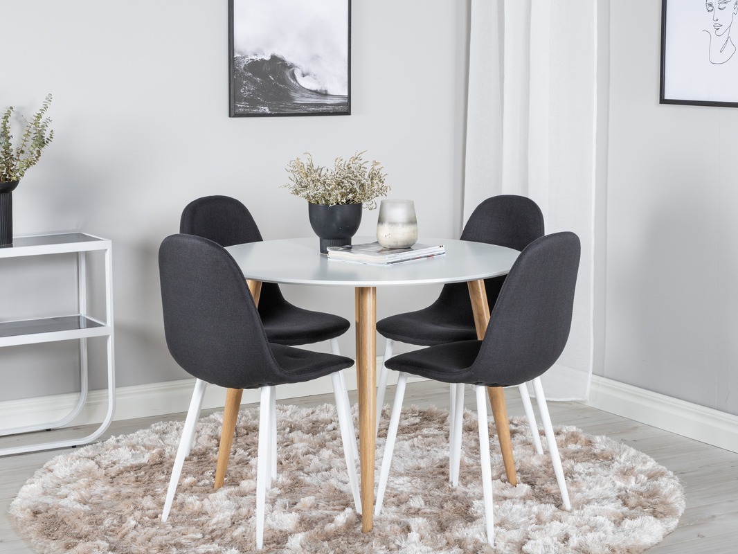 Обеденный гарнитур Dallas 291 (Чёрный + Белый)