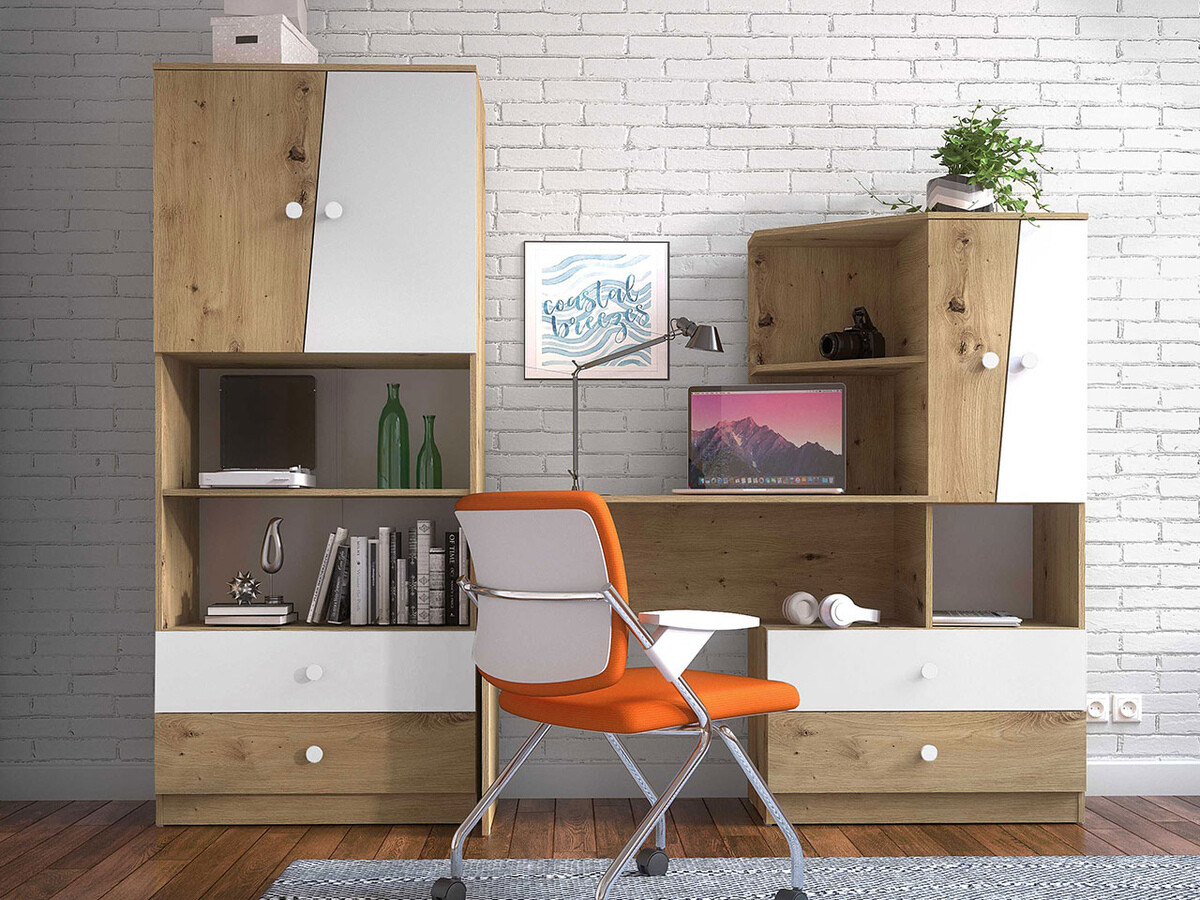 Mēbeļu komplekts Almira 115 (Artisan ozols + Balts)