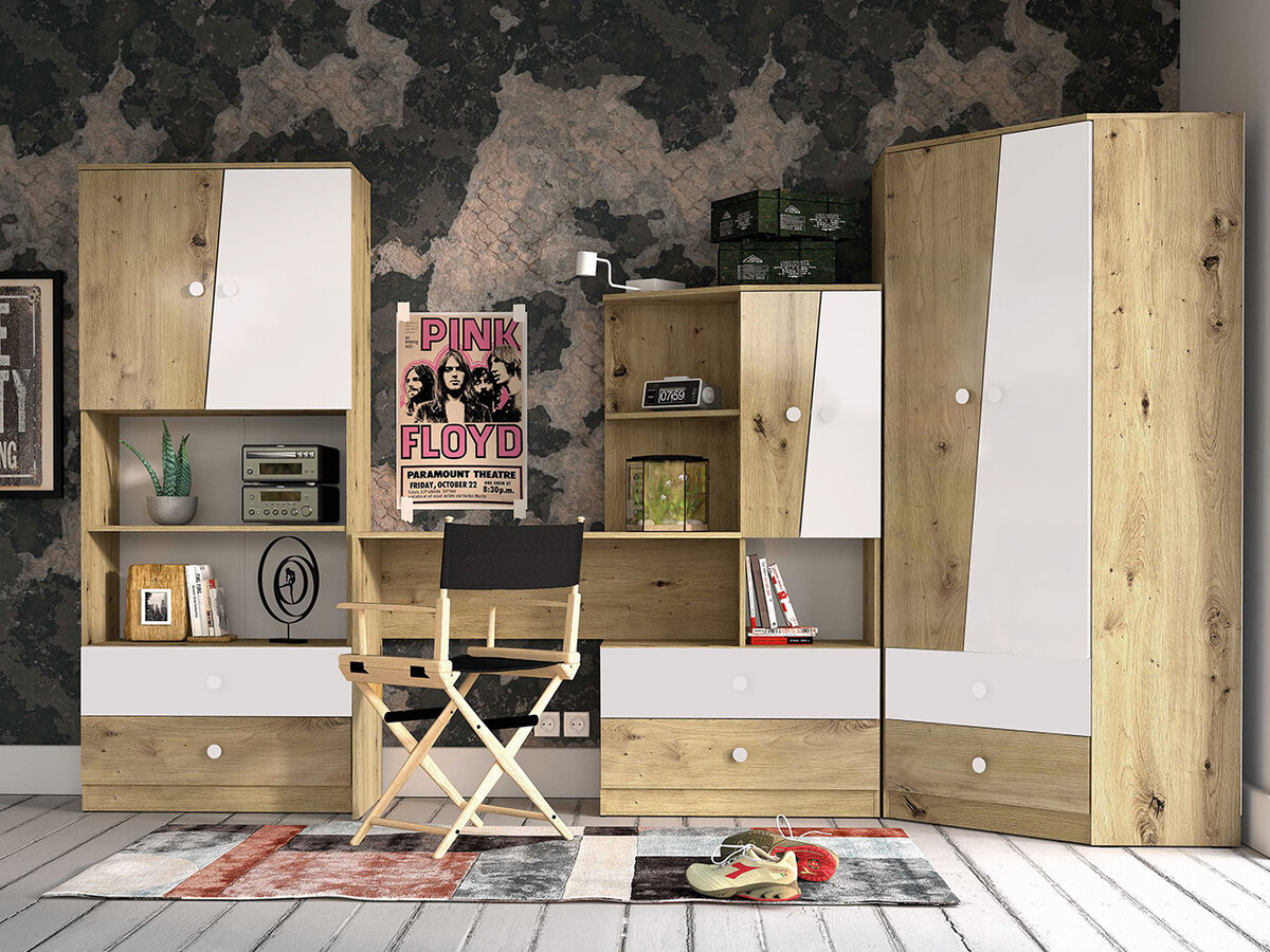 Mēbeļu komplekts Almira 116 (Artisan ozols + Balts)