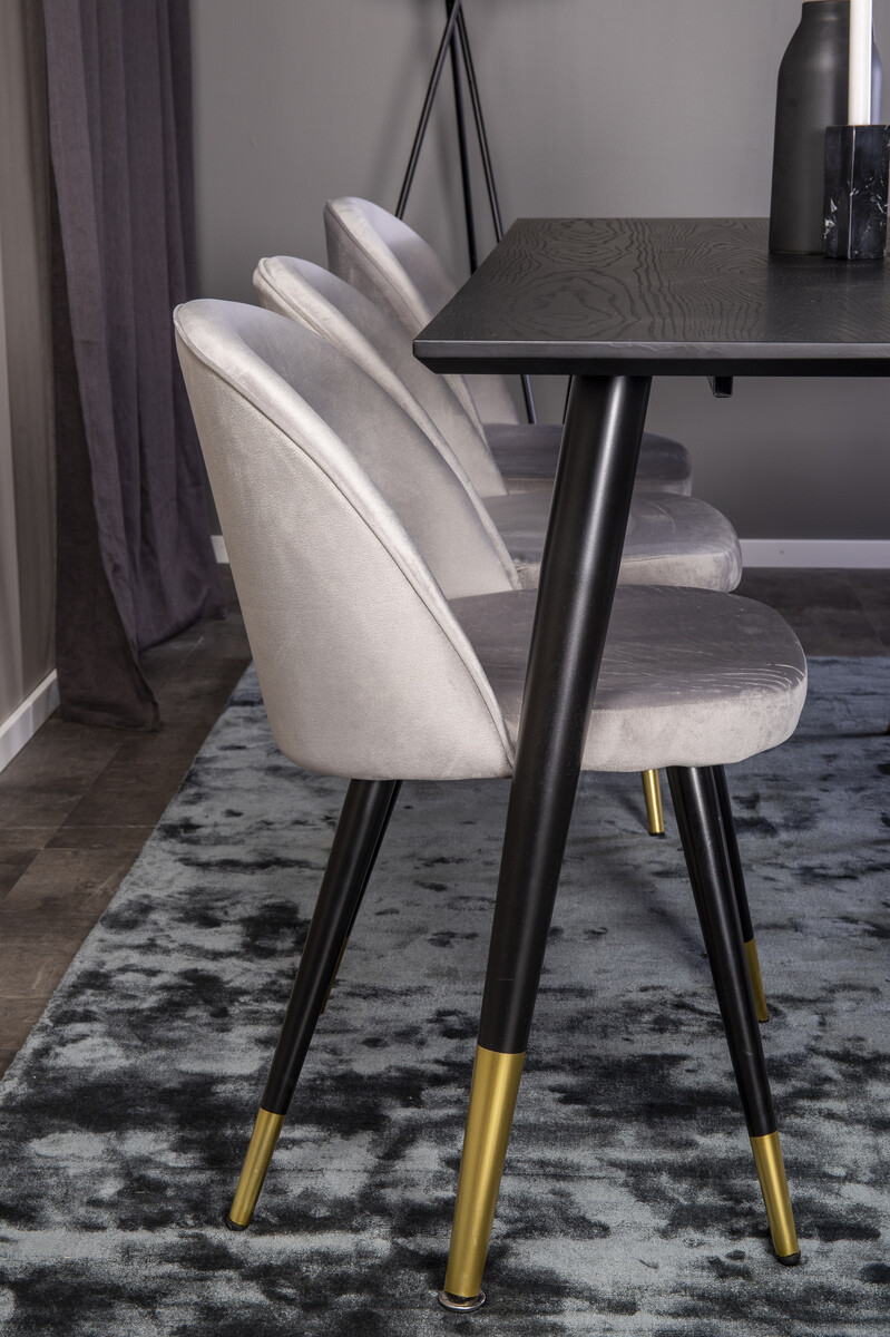 Обеденный гарнитур Dallas 346 (Серый + Чёрный)