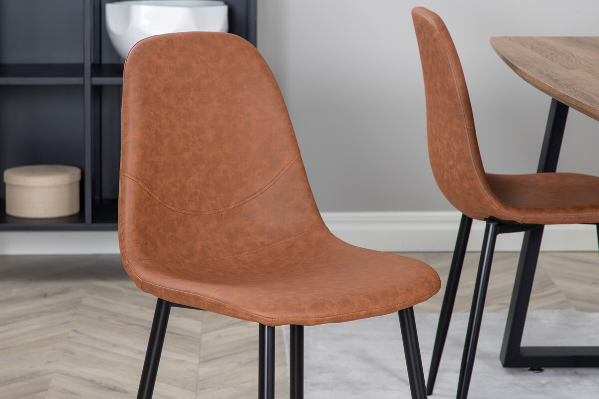 Ēdamistabas komplekts Dallas 330 (Brūns + Melns)