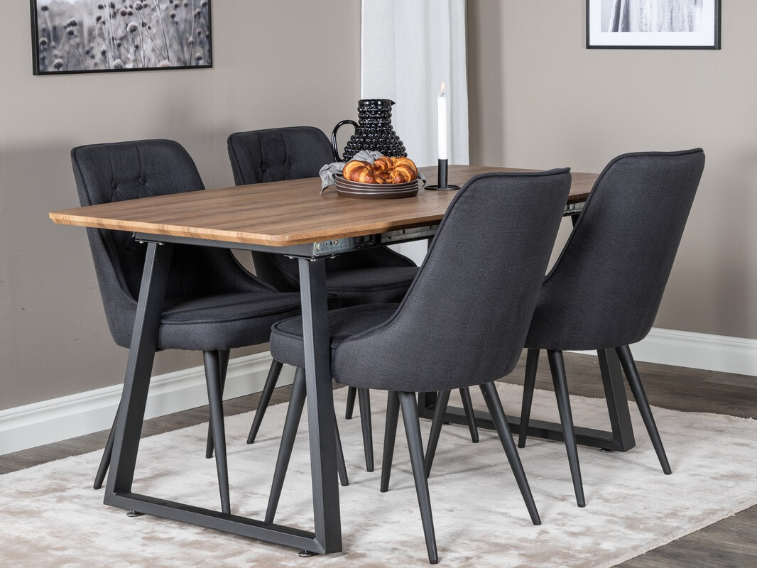 Ēdamistabas komplekts Dallas 332 (Melns)