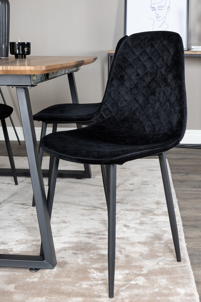 Ēdamistabas komplekts Dallas 336 (Melns)