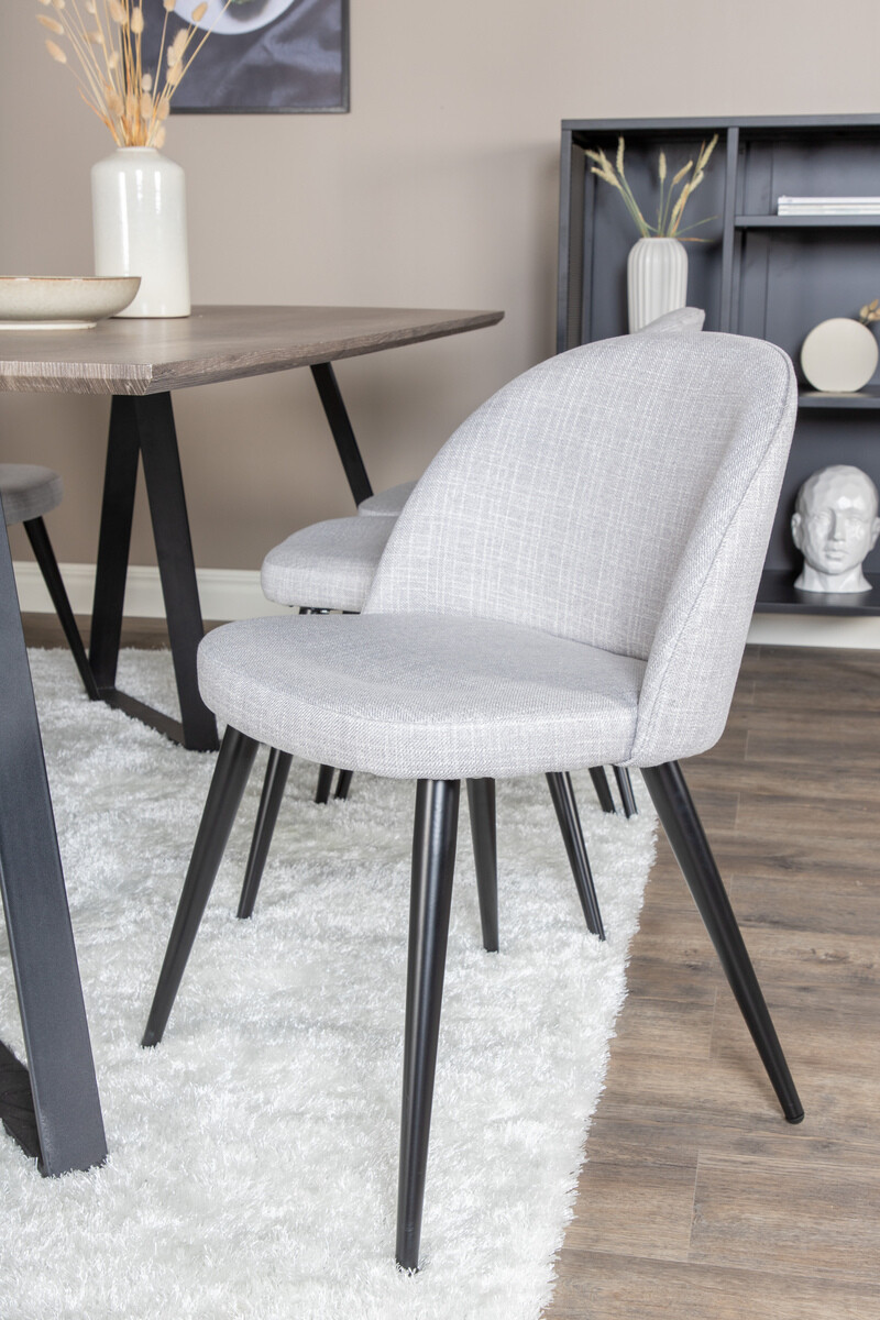 Обеденный гарнитур Dallas 340 (Светло-серый + Чёрный)