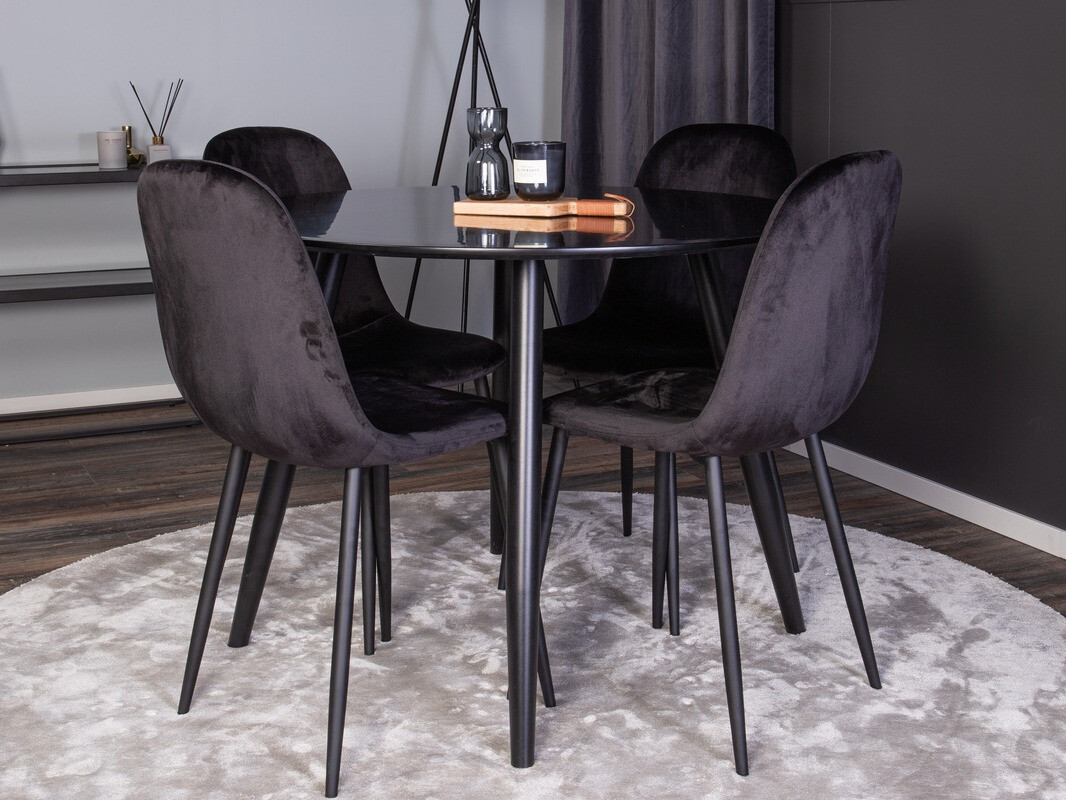 Ēdamistabas komplekts Dallas 348 (Melns)