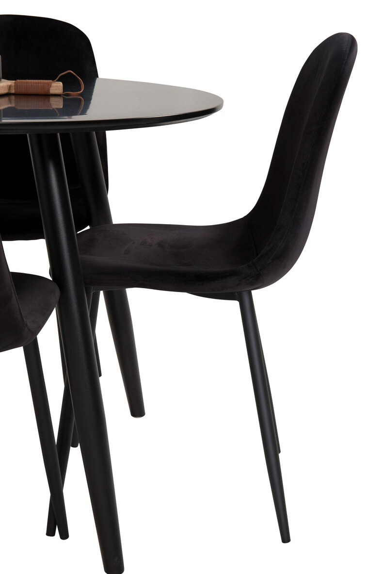 Ēdamistabas komplekts Dallas 348 (Melns)