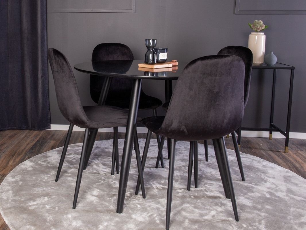 Ēdamistabas komplekts Dallas 348 (Melns)