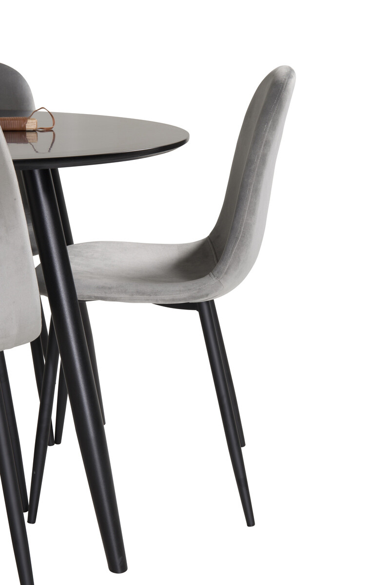 Обеденный гарнитур Dallas 348 (Серый + Чёрный)