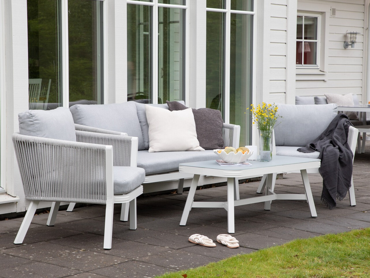 Садовый комплект Dallas 2175 (Белый + Серый)