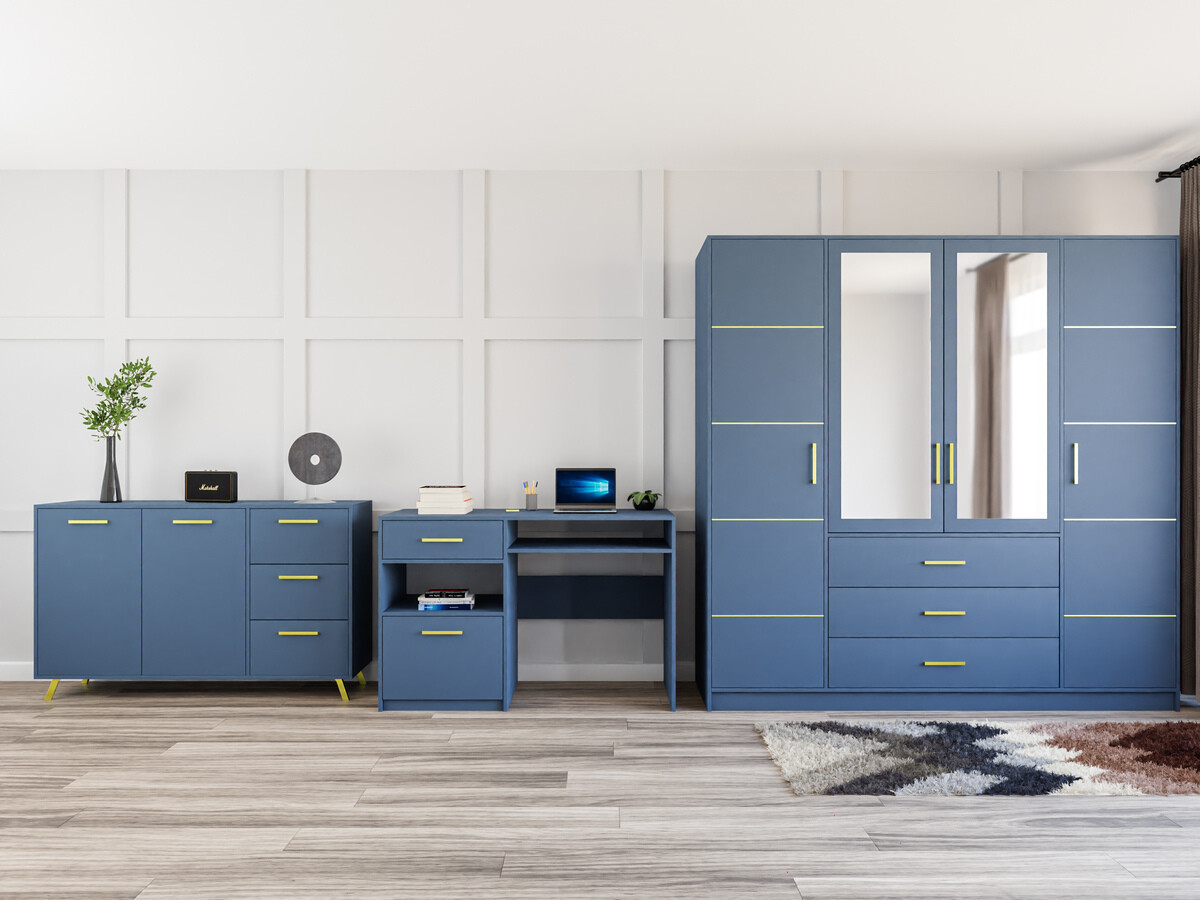 Mēbeļu komplekts Dortivu 121 (Zils)