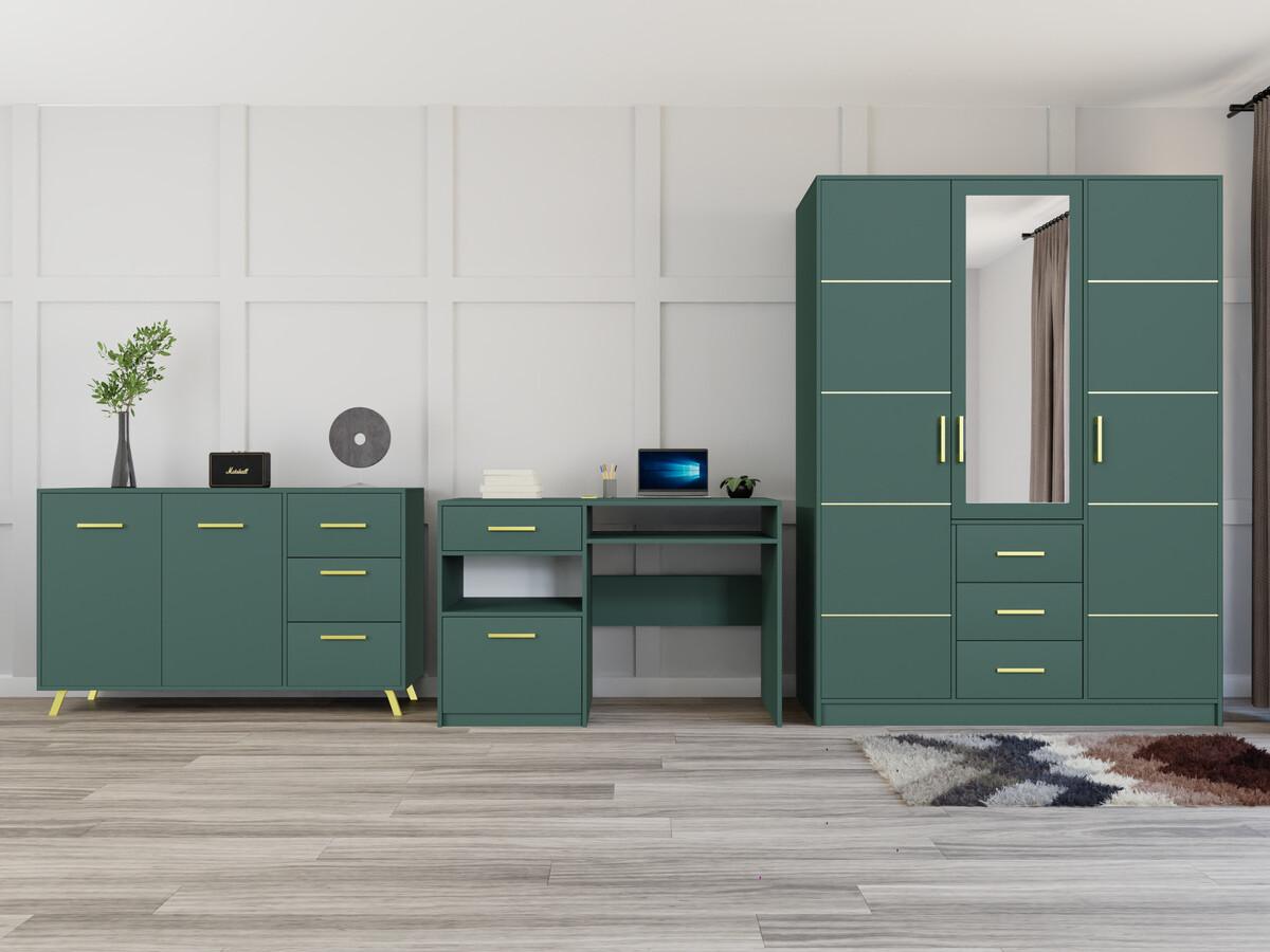 Mēbeļu komplekts Dortivu 120 (Zaļš)