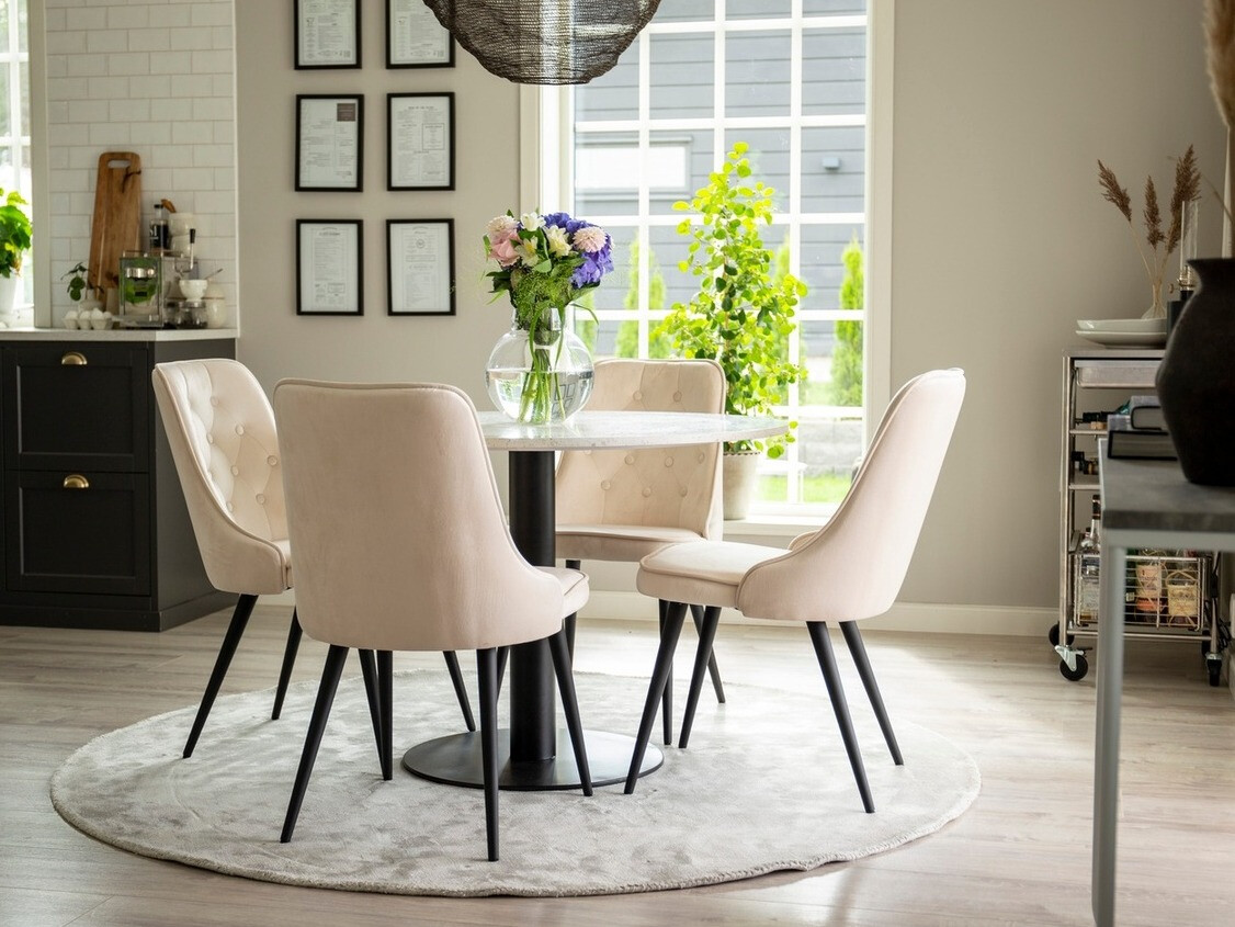 Обеденный гарнитур Dallas 1160 (Бежевый + Чёрный)