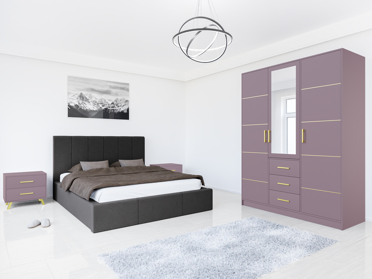 Guļamistabas komplekts Dortivu 154 (Violets + Inari 96)