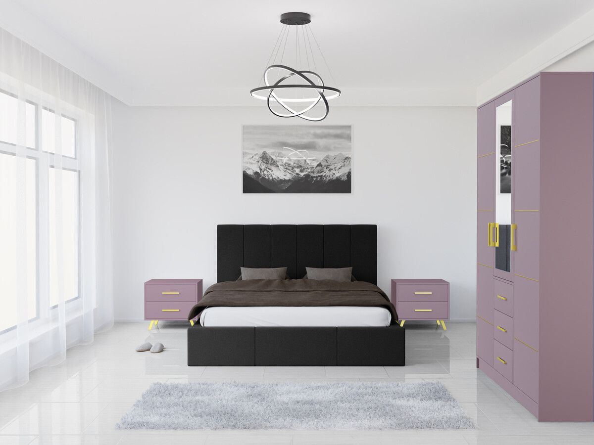 Guļamistabas komplekts Dortivu 154 (Violets + Inari 96)