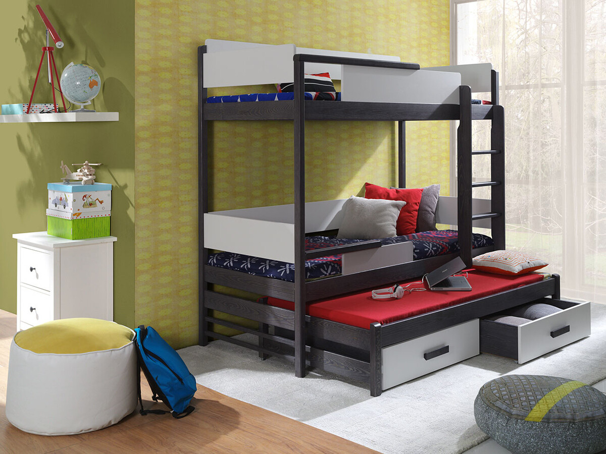 Двухъярусная кровать Henderson 114 (Графит + Серый)