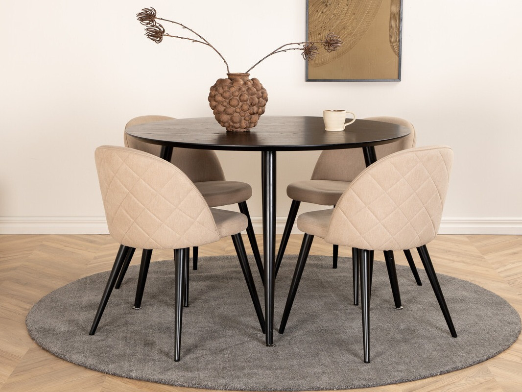 Обеденный гарнитур Dallas 2545 (Бежевый + Чёрный)