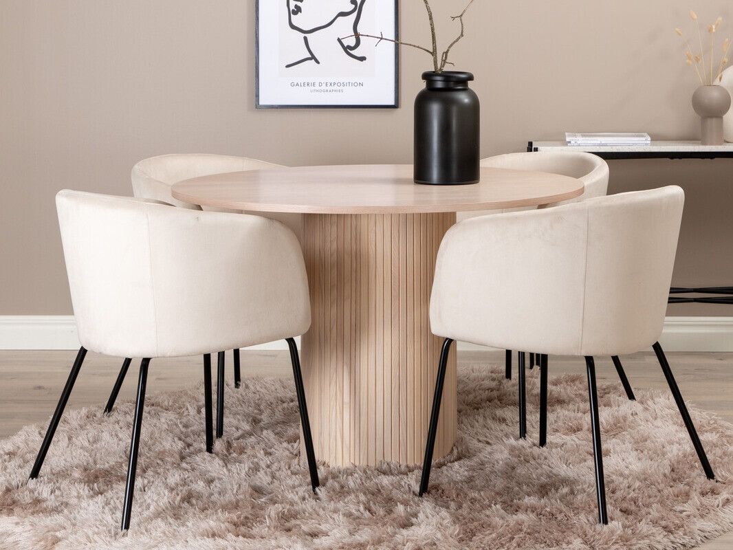 Обеденный гарнитур Dallas 2557 (Крем + Чёрный)