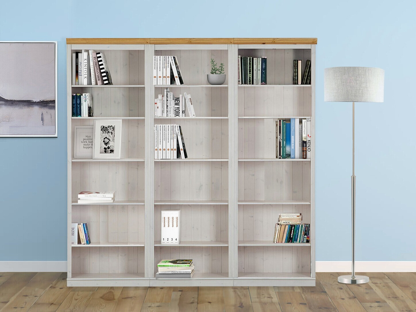 Plauktu komplekts Saltoro 110 (Balts + Medus ozols)