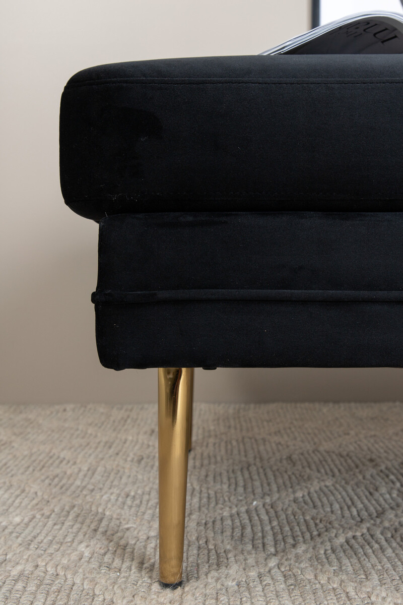 Mīkstais sols Dallas 2653 (Melns + Zelta)