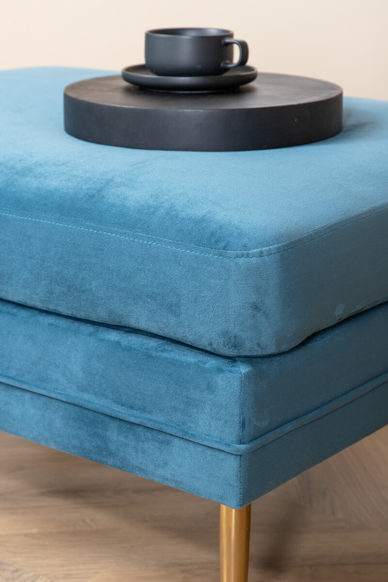 Мягкая скамья Dallas 2653 (Синий + Золотой)