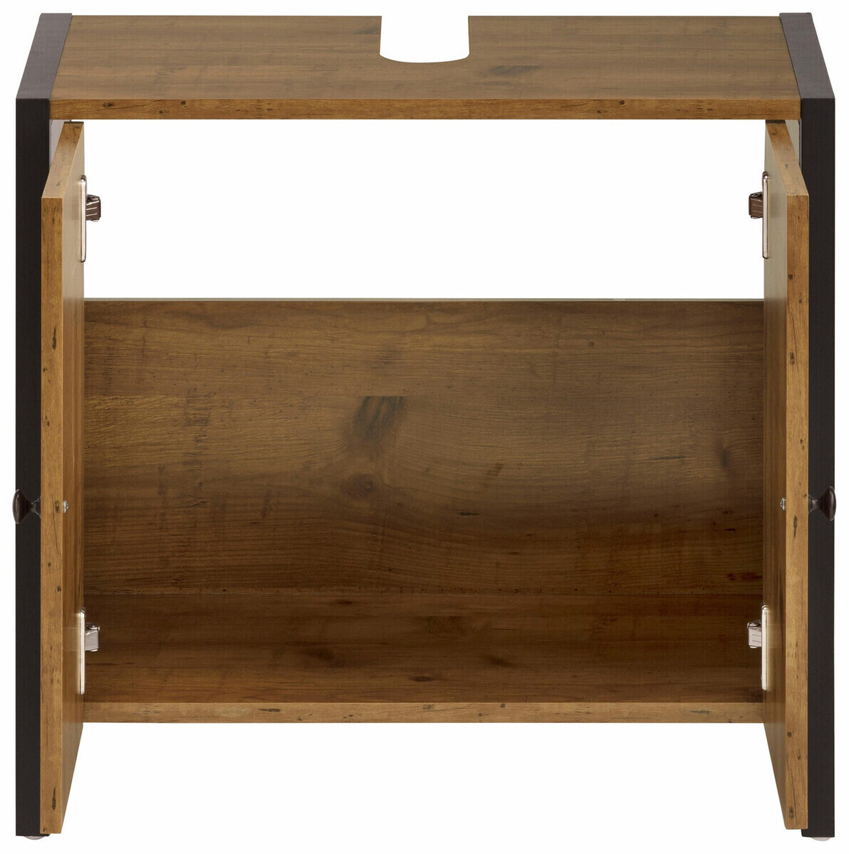 Vannas komplekts Larnovo 117 (Tumšs ozols + Melns)