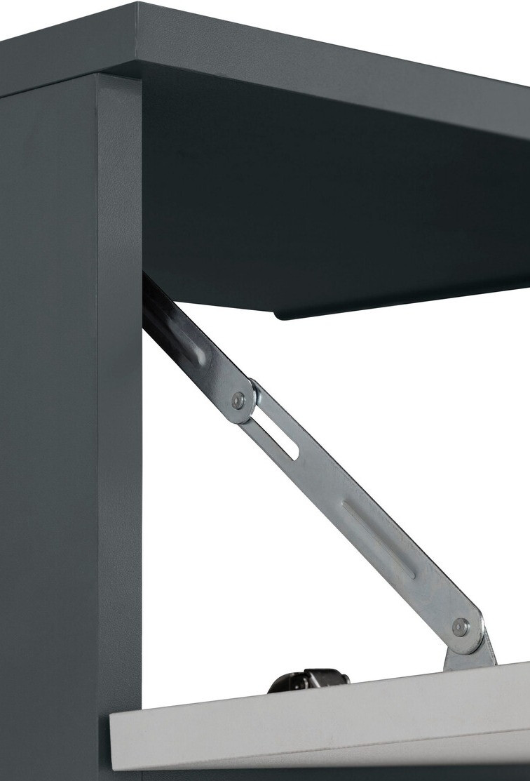 Stāvošs vannas istabas skapītis izlietnei Larlori 101 (Antracīts + Balts)