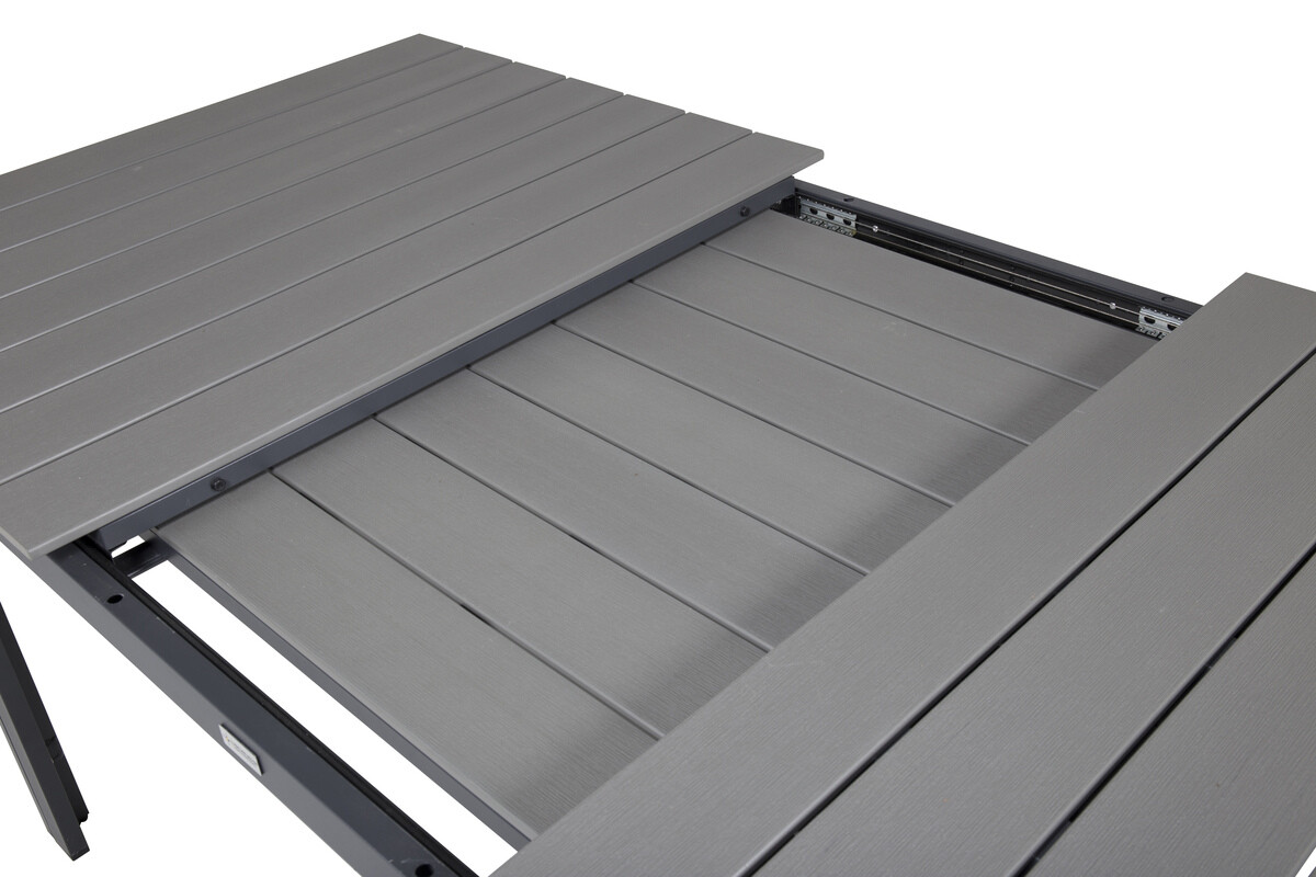 Dārza galds Dallas 665 (Pelēks + Melns)