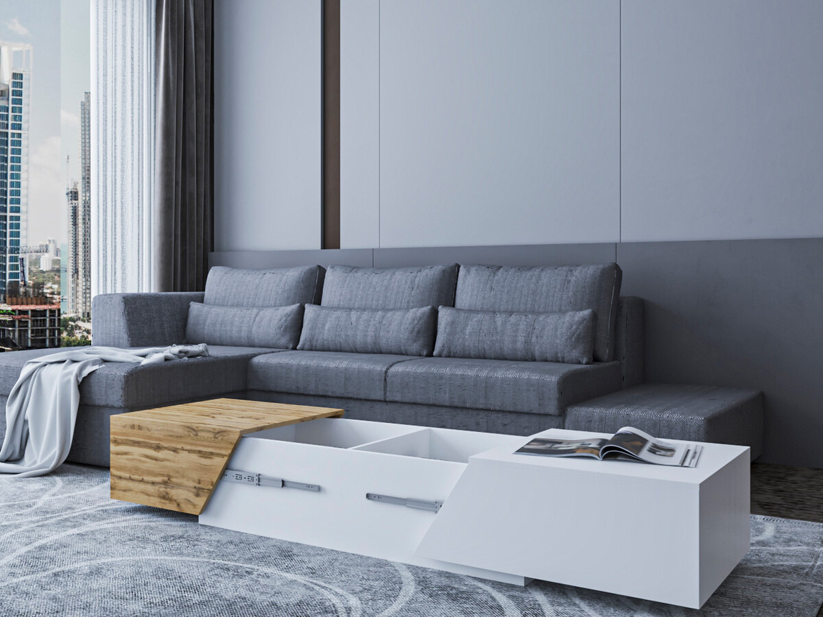 Журнальный столик Comfivo Daldune 102 (Антрацит + Дуб вотан)