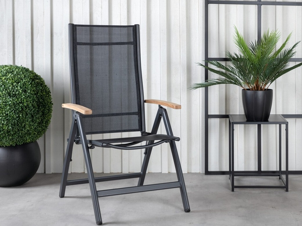 Садовый стул Dallas 2848 (Чёрный + Коричневый)