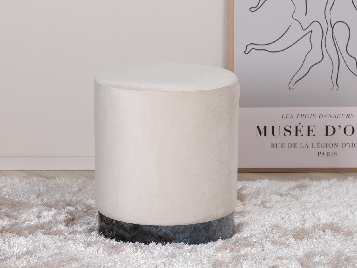 Pufs Dallas 2936 (Krēms + Glancēts melns)