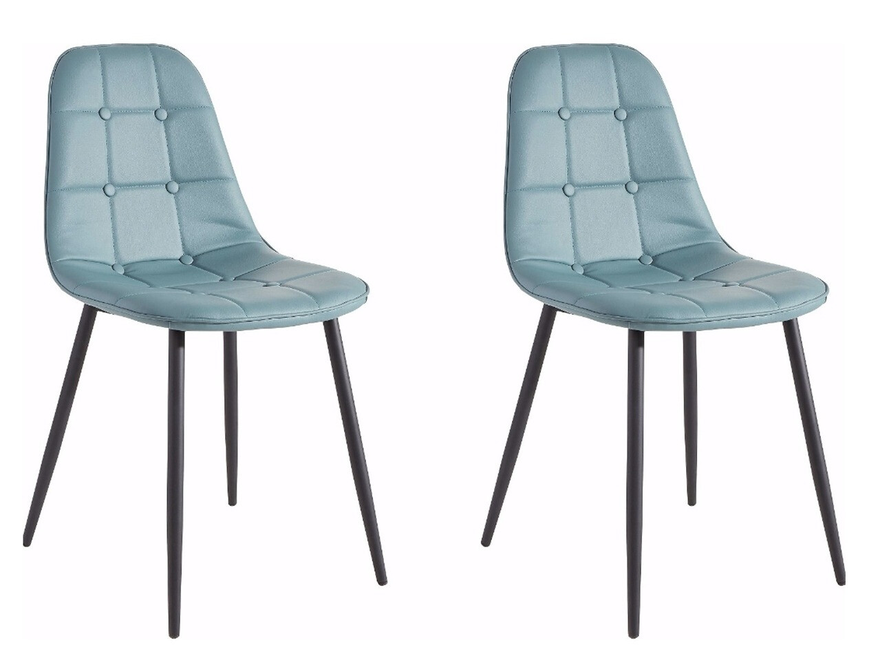 Обеденный гарнитур Denton 267 (Белый + Бирюзовый + Чёрный)