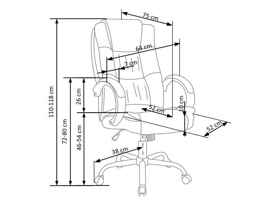 Biroja krēsls Houston 243 (Brūns)
