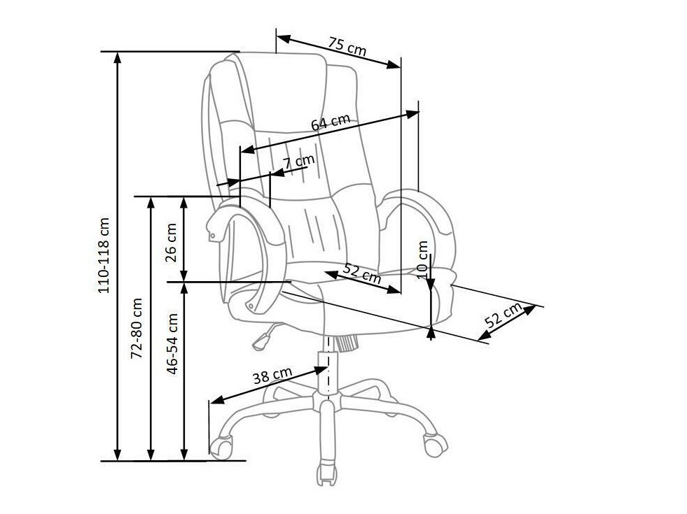 Biroja krēsls Houston 243 (Pelēks)