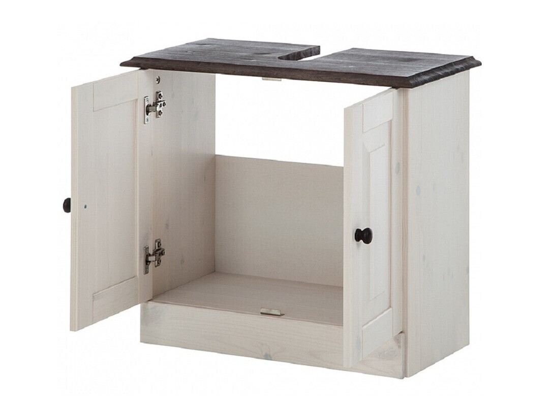 Stāvošs vannas istabas skapītis izlietnei Deletri 101 (Balts + Havana Ozols)